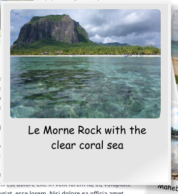 Le Morne Rock with the clear coral sea